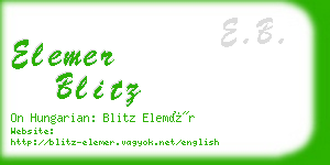 elemer blitz business card